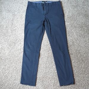 Blue Chinos with Straight Leg Cut